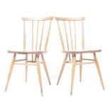 LUCIAN ERCOLANI FOR ERCOL - MODEL 391 ELM WOOD DINING CHAIRS