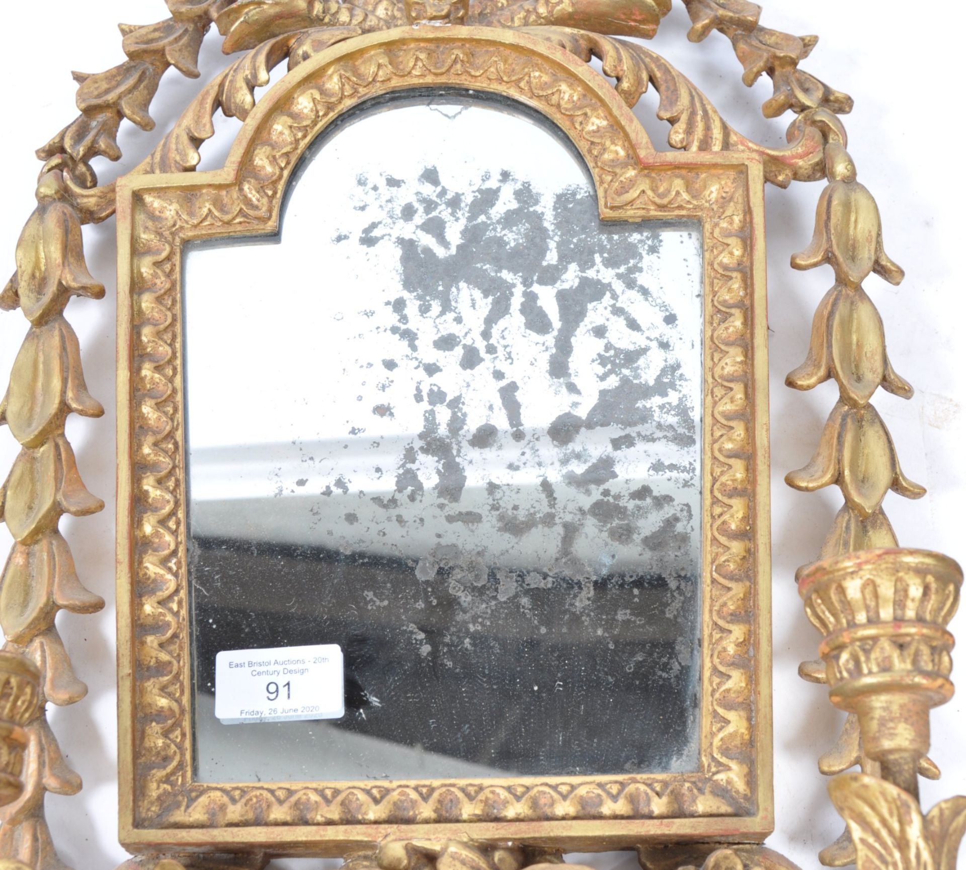 19TH CENTURY GIRANDOLE GILT WOOD FLORENTINE WALL MIRRORS - Bild 7 aus 16