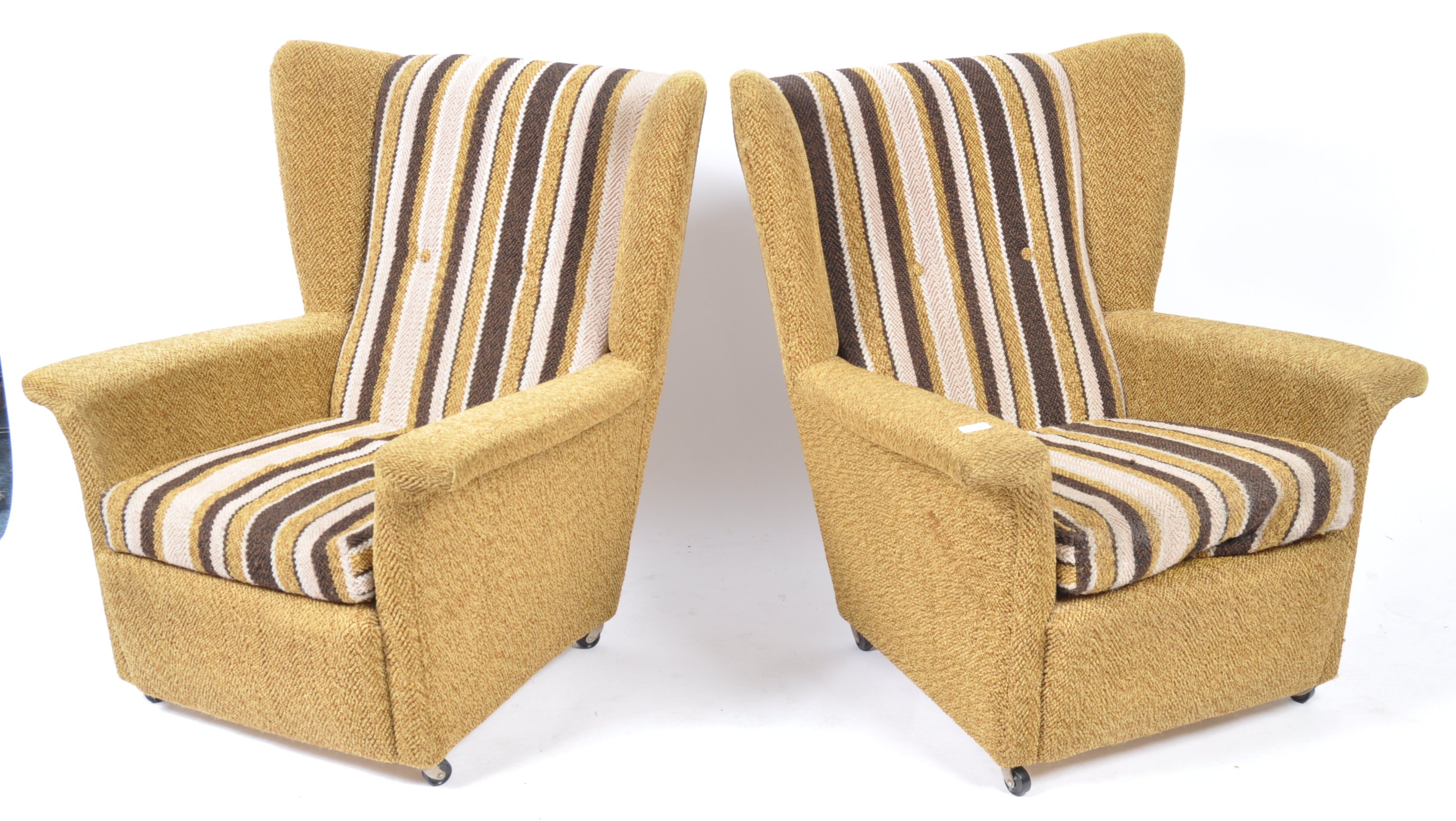 VONO FURNITURE LONDON - MID CENTURY MOQUETTE ARMCHAIRS - Image 2 of 5