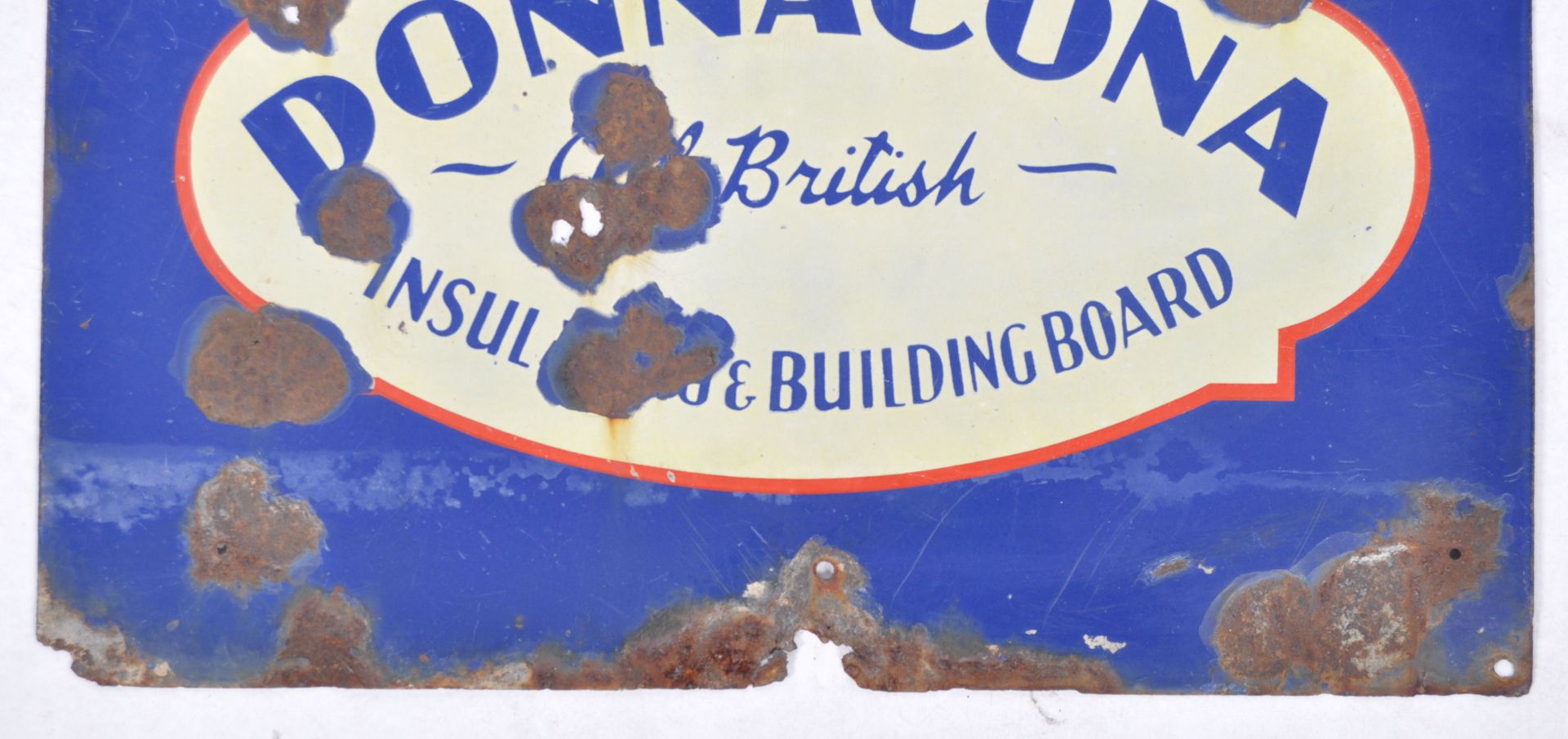 DONNACONA - BRITISH CANADIAN RARE ENAMEL ADVERTISING SIGN - Bild 4 aus 5