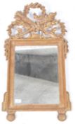 19TH CENTURY ITALIAN GILT WOOD WALL MIRROR WITH QUIVER & TORCH