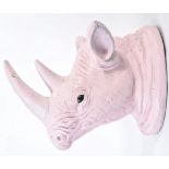 TAXIDERMY STYLE FIBREGLASS RHINO HEAD EVENT DISPLAY