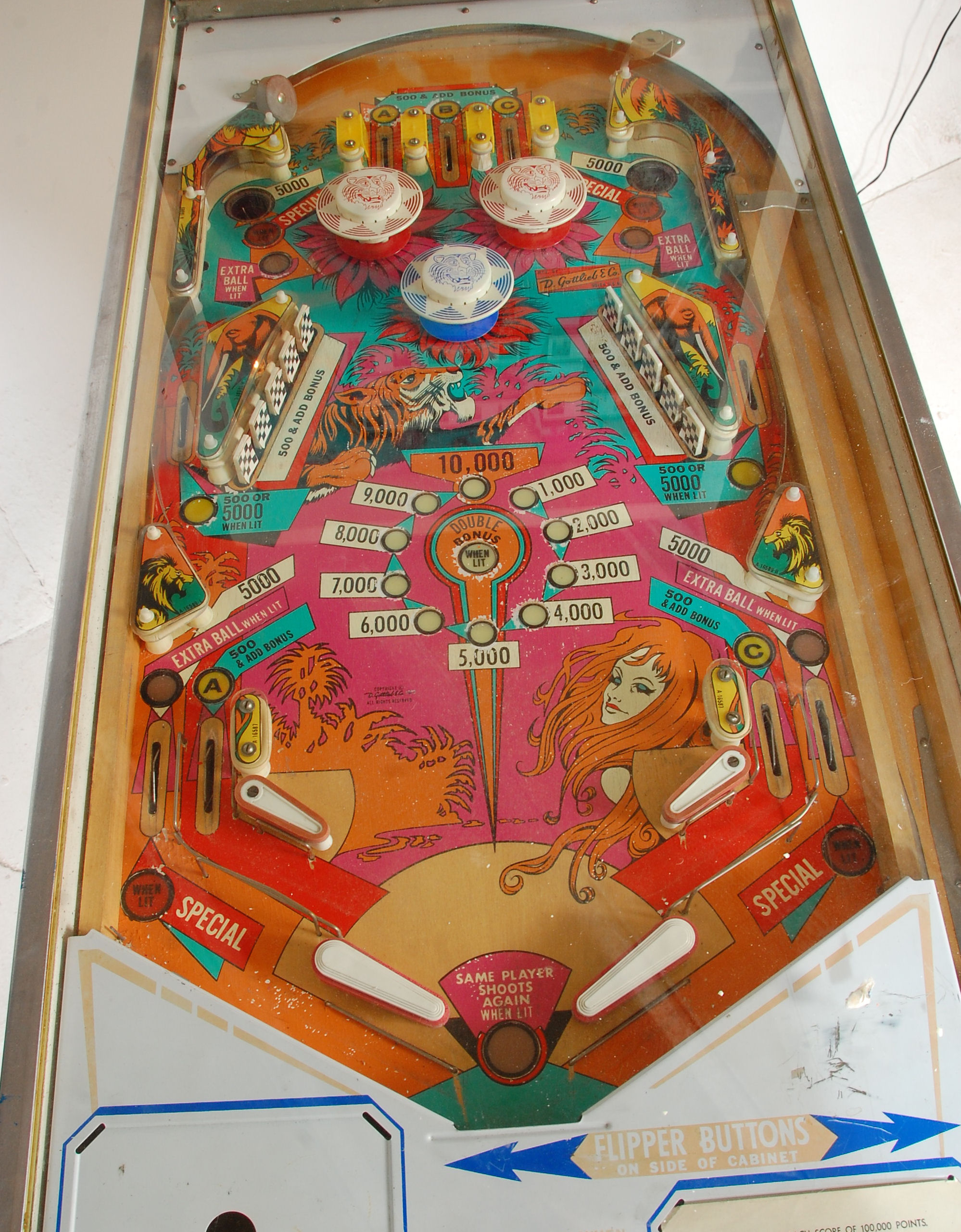 GOTTLIEB & CO - JUNGLE QUEEN - VINTAGE PINBALL MACHINE - Image 4 of 16