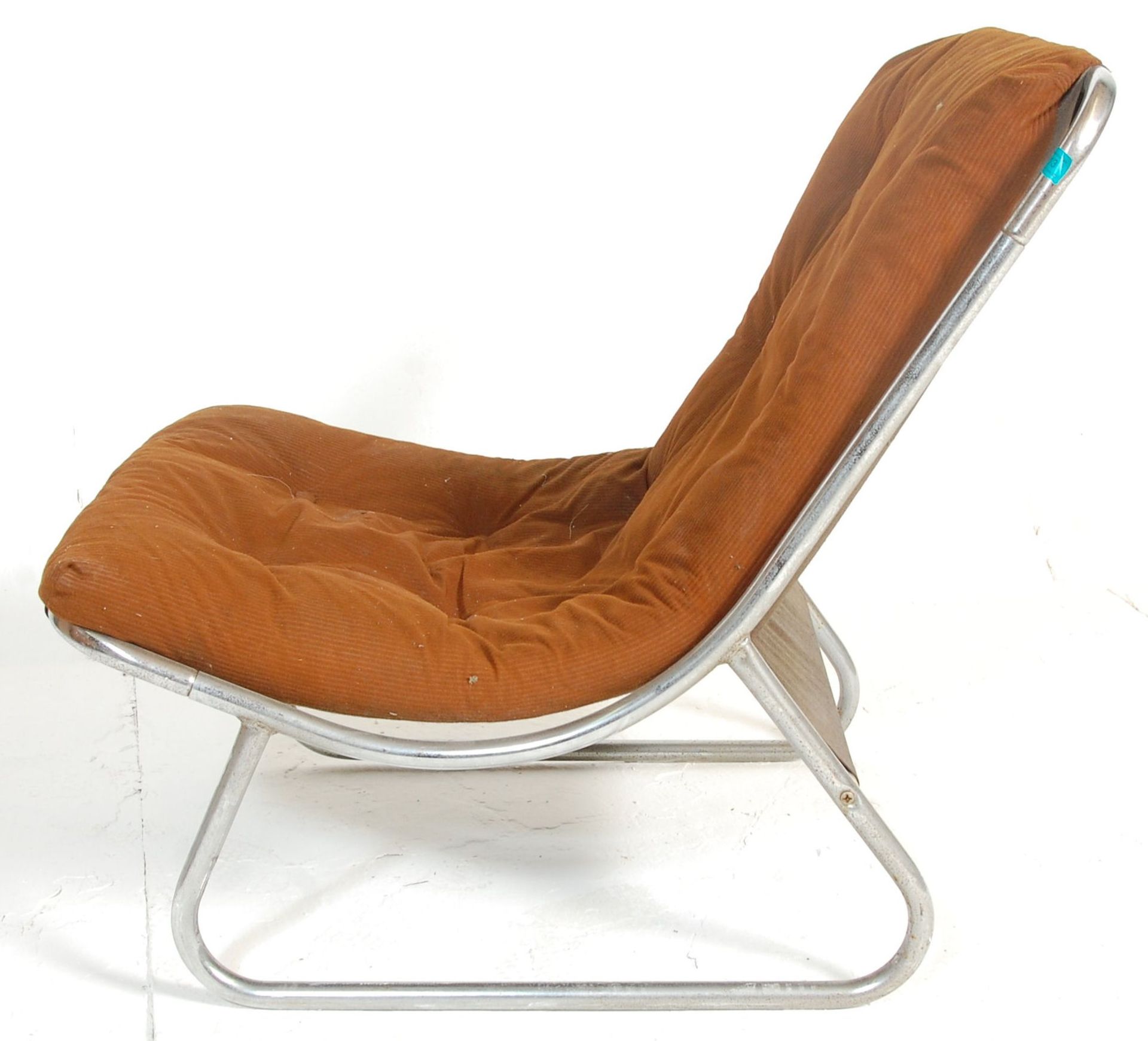 20TH CENTURY HABITAT CHROME TUBULAR LOUNGE CHAIR - Bild 3 aus 3