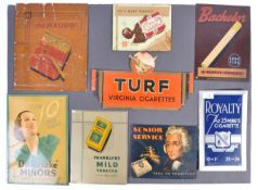 SET OF EIGHT MID CENTURY CIGARETTE SHOP ADVERTISING SIGNS