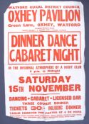 TWO VINTAGE 1960'S EVENTS POSTERS - DANCING & CABA