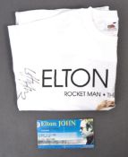 ELTON JOHN - RARE AUTOGRAPHED 2008 TOUR SHIRT