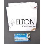 ELTON JOHN - RARE AUTOGRAPHED 2008 TOUR SHIRT