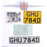 THE WURZELS - ADGE CUTLER'S FIAT 600D NUMBER PLATE