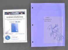 BILLY ZANE - ORIGINAL AUTOGRAPHED TITANIC SCRIPT C