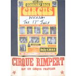 CIRCUS POSTERS - FRENCH CIRQUE RIMPERT & ANOTHER