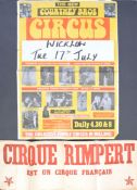 CIRCUS POSTERS - FRENCH CIRQUE RIMPERT & ANOTHER