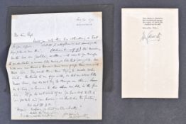 JOHN GALSWORTHY - NOBEL PRIZE WINNER - RARE LETTER