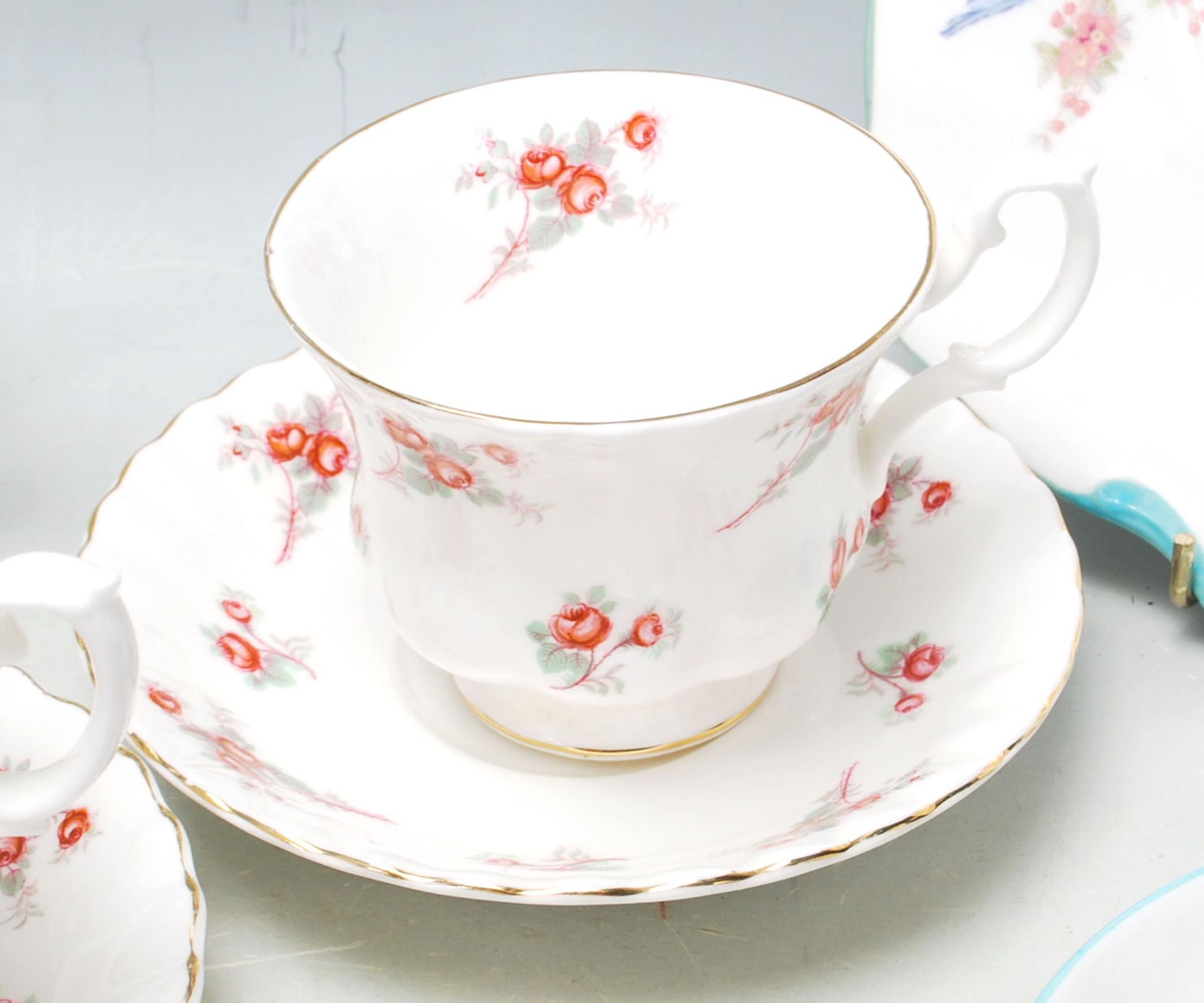 A selection of Royal Albert English bone china tea sets to include Rose Time pattern tea cups, - Image 7 of 11