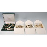 A collection of vintage retro ladies costume jewellery clip on earrings, over 60 pairs in total,