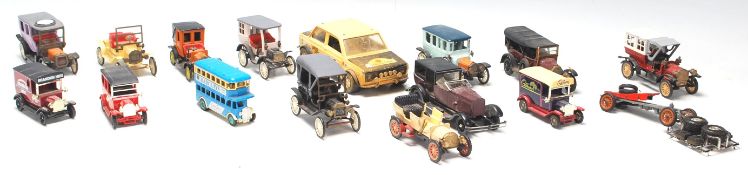 A collection of vintage toys in the style of Model of Yesterday to include models by: Lledo, Fiat by