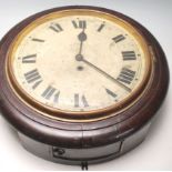 A 19th century Victorian mahogany station clocK