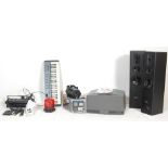 A large collection of professional audio, musical and lighting equipment to include a pair of