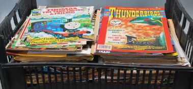 A large collection of vintage children’s magazine to include Transformers, Thomas the Tank Engine