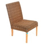 A original vintage mid 20th Century Danish inspired bedroom chair/ side chair upholstered in the