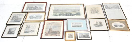 A collection of framed and glazed local interest Bristol related 19th Century engravings and