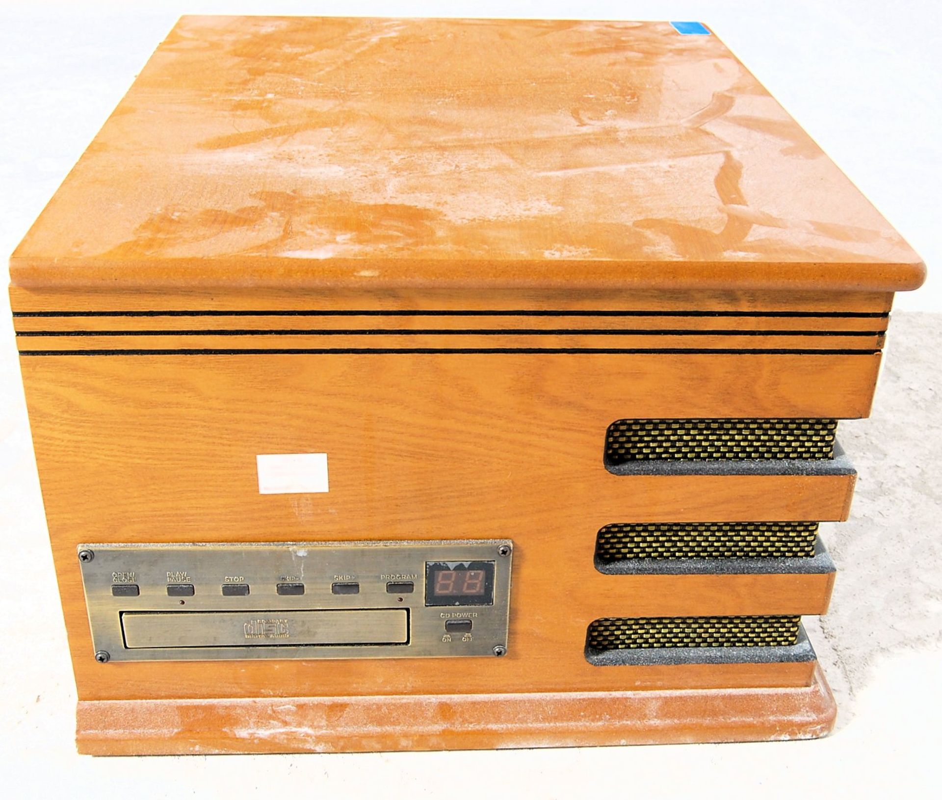 A vintage retro wooden effect Hi Fi stereo system by Steepletone with a black grill and facia. - Bild 10 aus 11