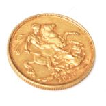 Gold Sovereign - a Victorian 1879 full gold sovereign. The coin with a Young Bust Queen Victoria