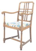 MANNER OF EW GODWIN - BRITISH ARTS & CRAFTS OAK & ELM ARMCHAIR