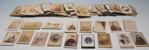 Carte-de-Visite photographs. Box of 160x antique Victorian C-d-Vs / CDV's / Carte De Visite with