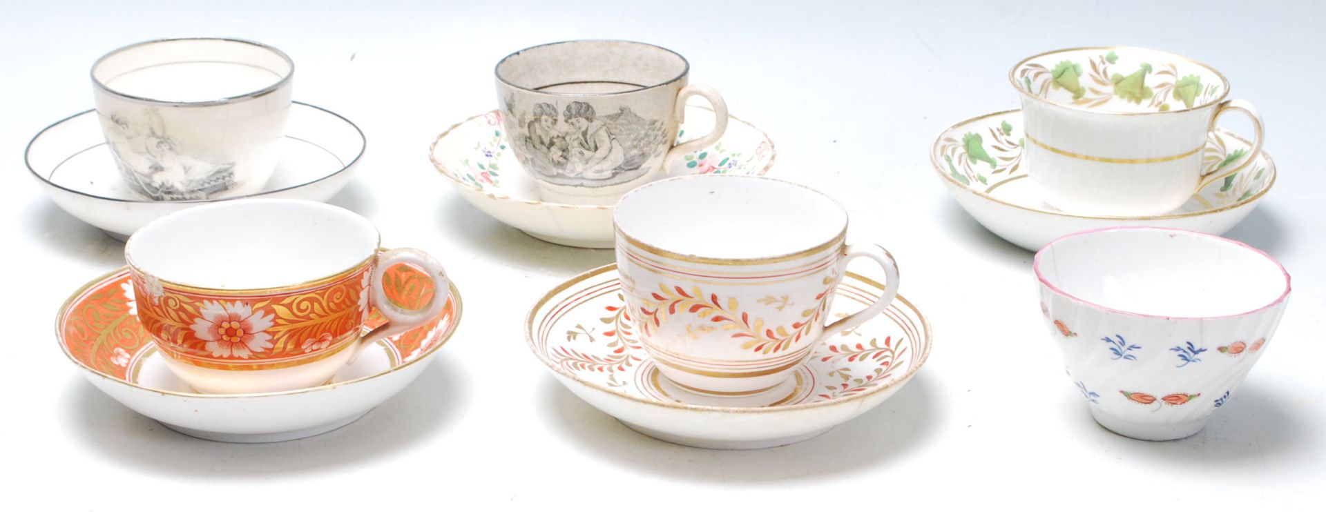 A good collection of 20th century Edwardian porcelain and ceramics to include cups and saucers