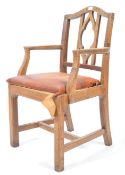 BRITISH ARTS & CRAFTS MOVEMENT LIBERTY TYPE OAK CARVER ARMCHAIR