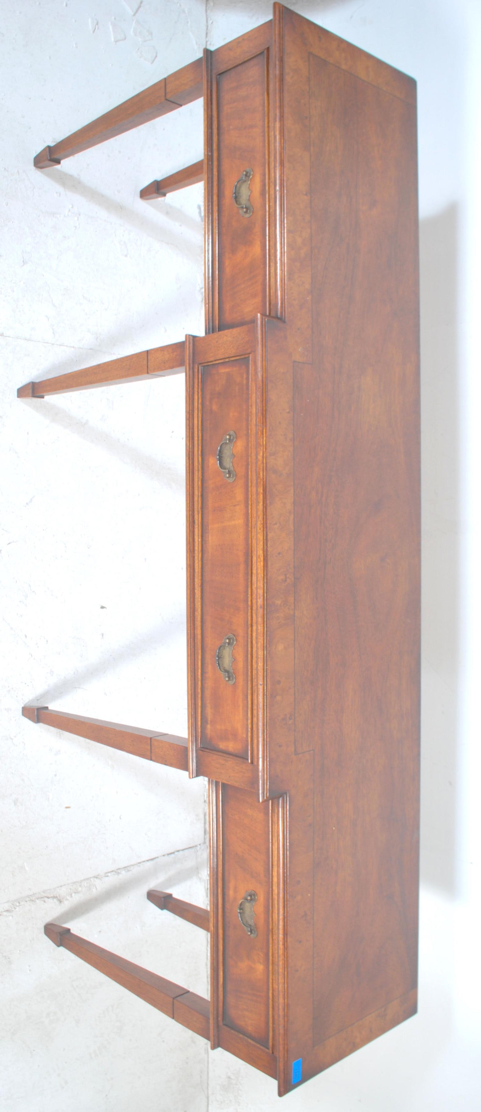 A good Regency revival mahogany breakfront console table.  The console being raised on square - Image 3 of 11