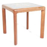 A retro vintage 1950's mid century teak wood and tile top G-plan square coffee - side table. The