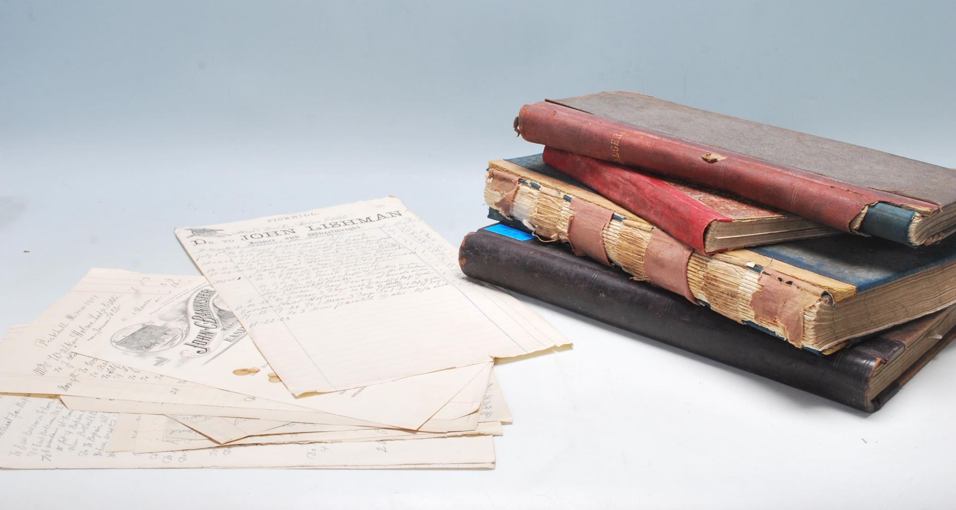 A collection of 4 x antique late 19th century / early 20th century Ledgers and some loosed papers - Bild 10 aus 10