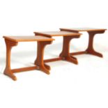 A 1970's / mid century retro G-Plan Furniture vintage retro teak wood nest of tables having shaped