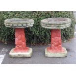 A pair of vintage 20th Century stone garden orname