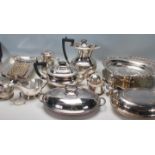A good collection of 20th Century silver plated items to include fruit bowls, coffee pot, teapot,