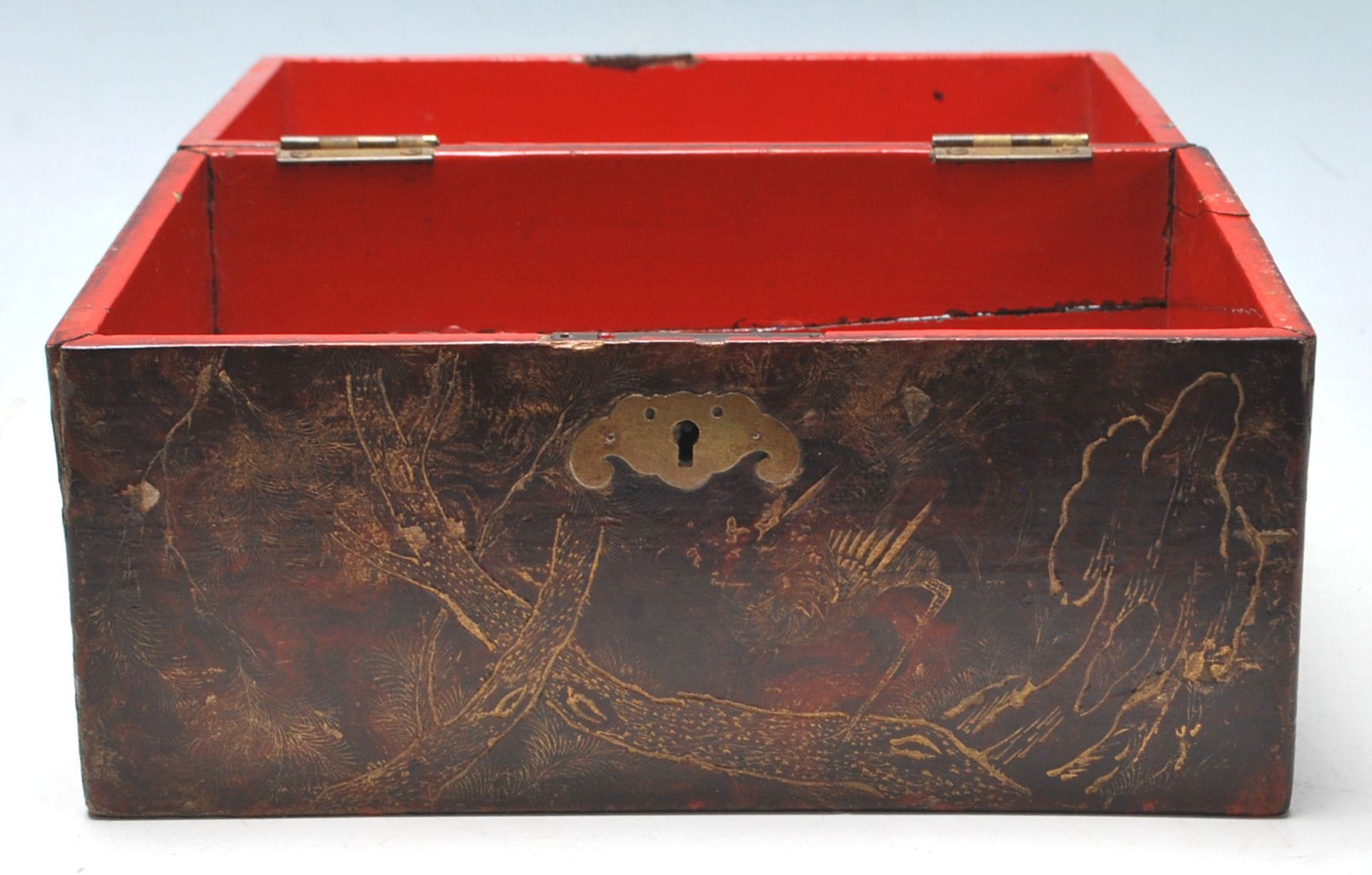 A good early 20th century mahogany Chinese jewellery box - Bild 3 aus 5