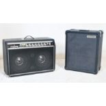 A pair of vintage audio equipment / speakers to include a Maine Electronics Ltd Model 70s together