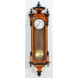 A late 19th / early 20th Century Vienna type regulator wall clock in the manner of Gustav Becker.