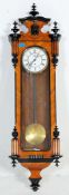 A late 19th / early 20th Century Vienna type regulator wall clock in the manner of Gustav Becker.
