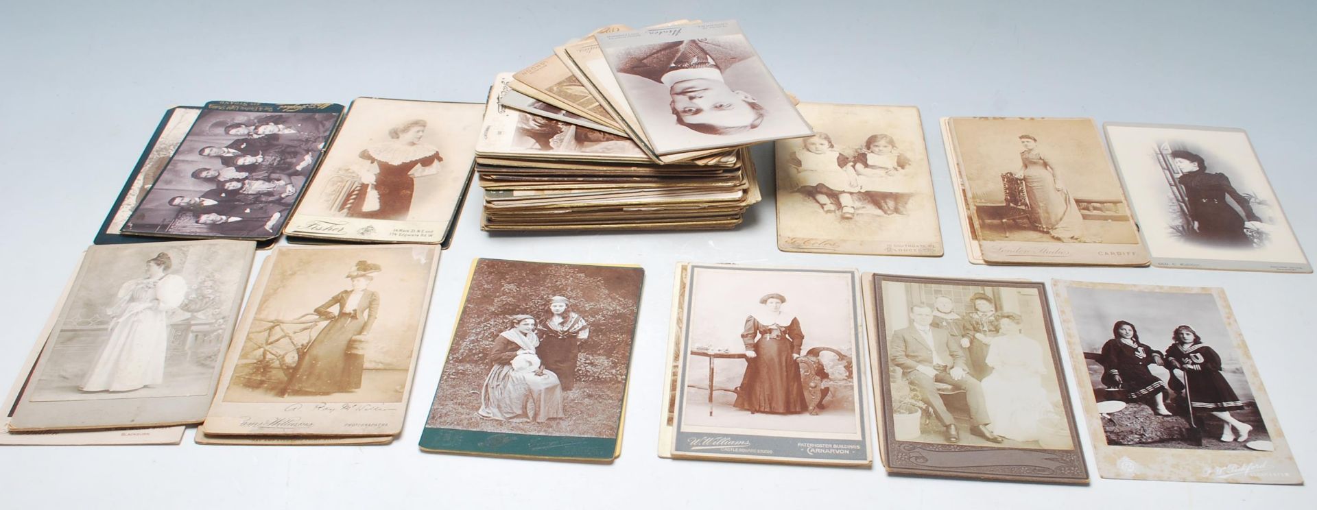 Cabinet photographs x64 Victorian examples. Photographers from all over UK.Good range of Fashion & - Bild 2 aus 24