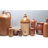 A good quantity of 19th century Victorian stoneware jugs and bottles