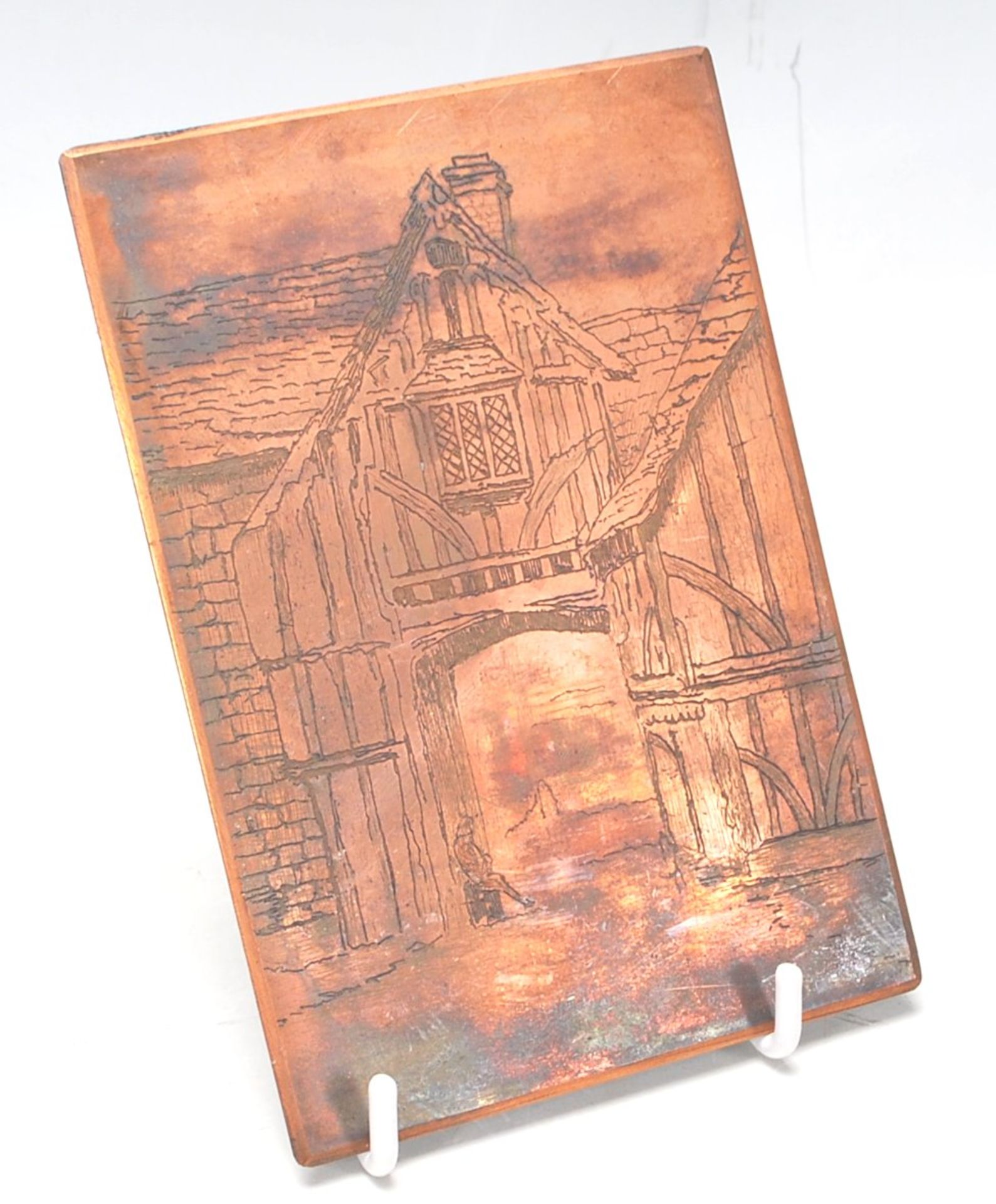 A good mixed group of 19th Century / Victorian copper printing plates to include multiple village - Bild 5 aus 7