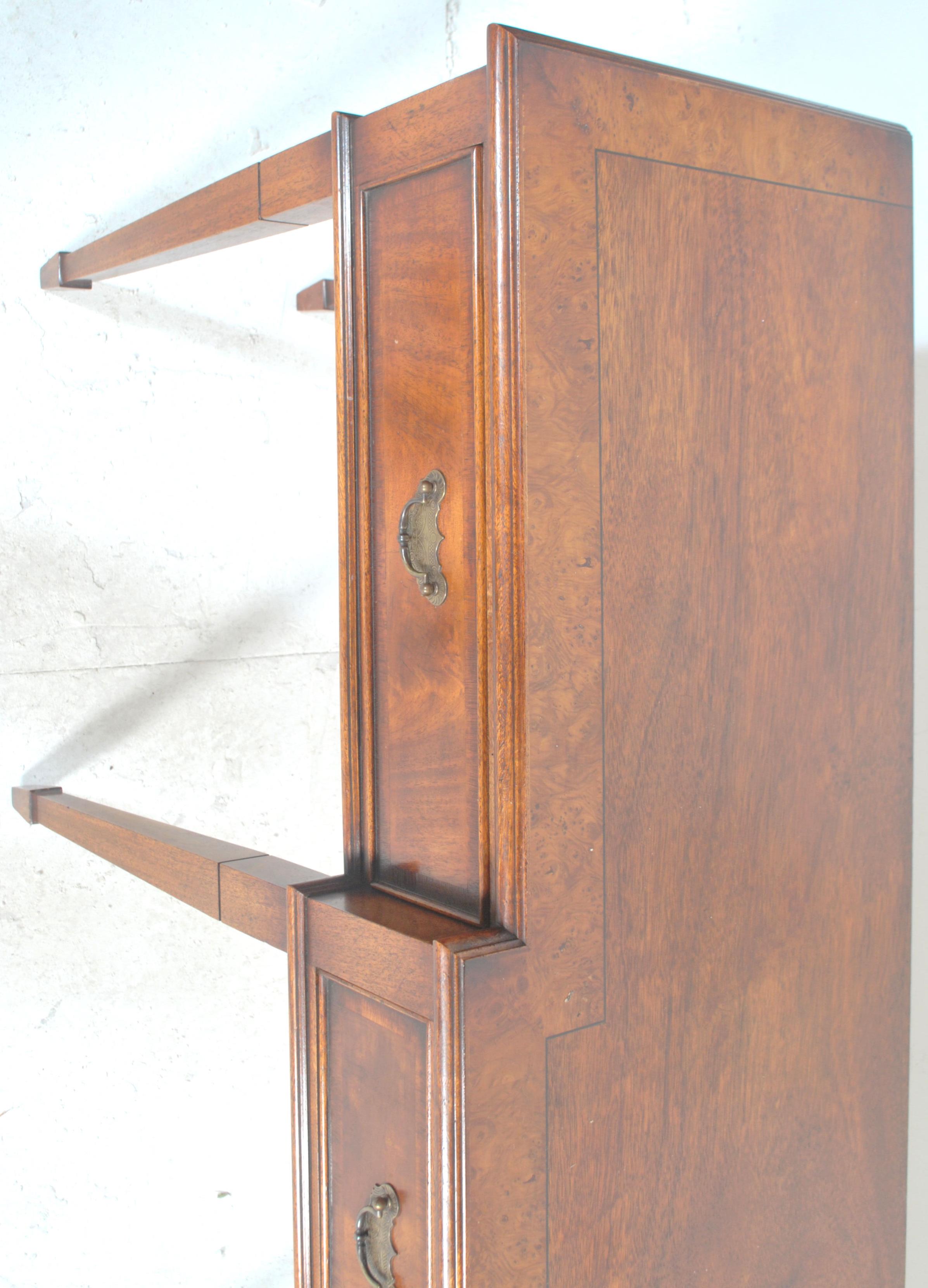 A good Regency revival mahogany breakfront console table.  The console being raised on square - Image 4 of 11