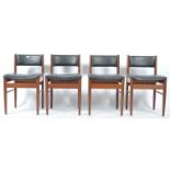 SCANDART OF HIGH WYCOMBE - SET OF 4 TEAK WOOD DINING CHAIRS
