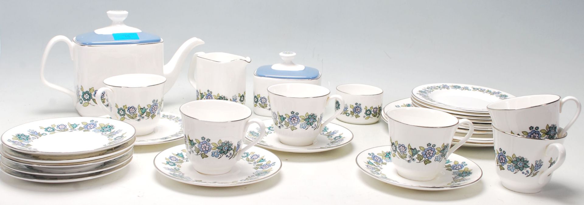 A vintage retro 20th Century Royal Doulton fine bone china tea service comprising of cups,