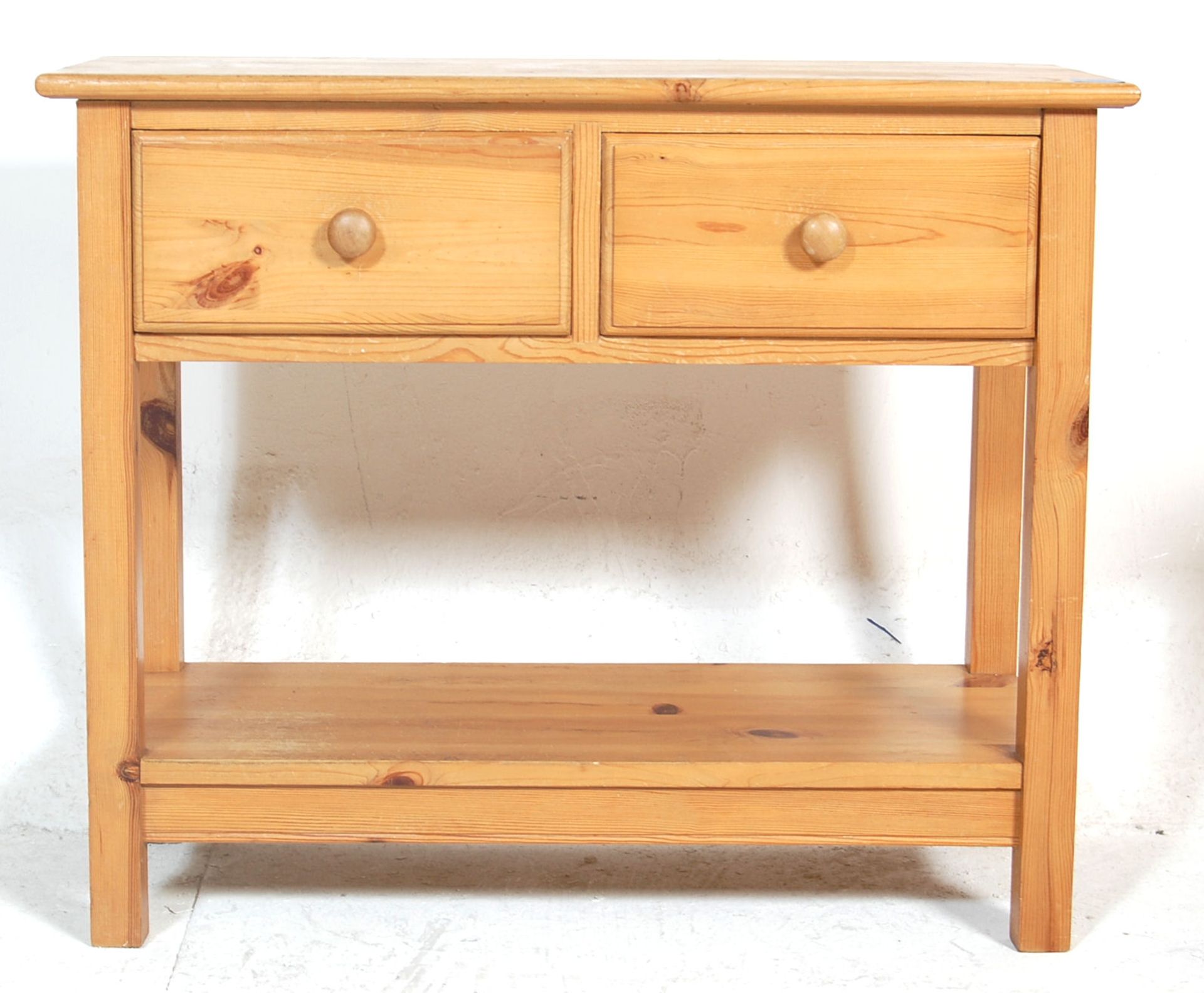 A collection of 20th Century pine furniture to include a single door cupboard with a turned knob - Bild 3 aus 13