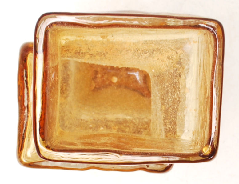 Whitefriars (Manner Of) - A vintage amber glass ' Drunken Bricklayer ' type vase in the manner of - Image 5 of 5