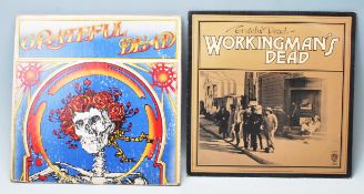 Two vinyl long play LP record albums by The Grateful Dead to include – Grateful Dead first album –